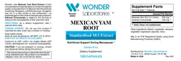 Label for Mexican Yam Root