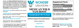 Label for Mexican Wild Yam Root