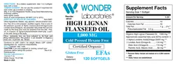 High Lignan Flaxseed Oil 1,000 mg