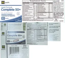 Label for Adult Formula Complete 50+
