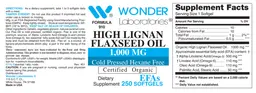High Lignan Flaxseed Oil 1,000 mg