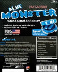 Label for Blue Monster