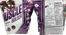 Label for Muscle Builder Chocolate