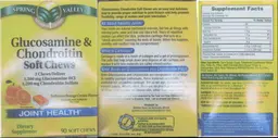 Label for Glucosamine & Chondroitin Soft Chews