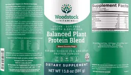 Label for Balanced Plant Protein Blend Natural Chocolate Flavor
