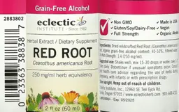Label for Red Root Grain-Free Alcohol