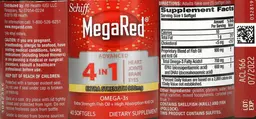 Label for Advanced 4 In 1 Omega-3s Extra Strength 900 mg