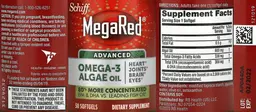 Label for Advanced Omega-3 Algae Oil