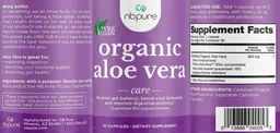 Label for Organic Aloe Vera
