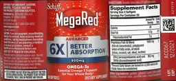 Label for Advanced Omega-3s 800 mg