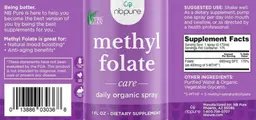 Label for Methyl Folate Daily Organic Spray