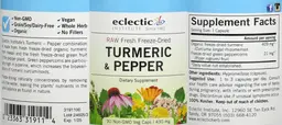 Label for Turmeric & Pepper 430 mg