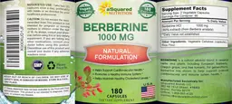 Label for Berberine 1000 mg