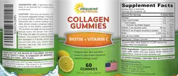 Label for Collagen Gummies Biotin + Vitamin C