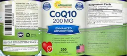 Label for CoQ10 200 mg