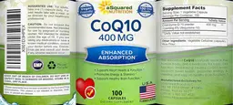 Label for CoQ10 400 mg