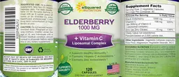 Label for Elderberry 1000 mg