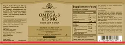 Label for Omega-3 675 mg