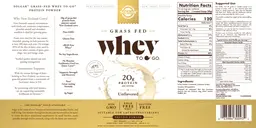 Label for Whey To Go Protein Powder Unflavored