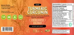 Label for Turmeric Curcumin