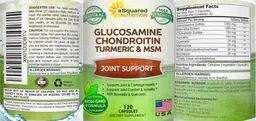 Label for Glucosamine Chondroitin Turmeric & MSM