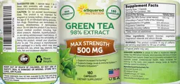 Label for Green Tea 500 mg