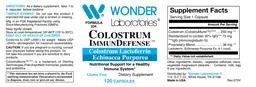 Label for Colostrum ImmunDefense