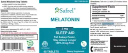 Label for Melatonin 3 mg