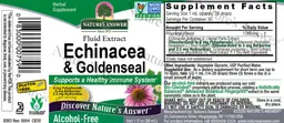 Label for Echinacea & Goldenseal Alcohol-Free