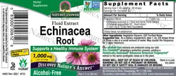 Label for Echinacea Root 1,000 mg Alcohol-Free