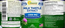 Label for Milk Thistle Extract 1000 mg