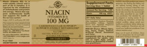 Niacin (Vitamin B3) 100 mg