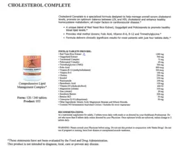 Label for Cholesterol Complete