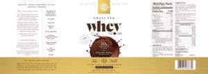 Label for Whey To Go Chocolate Flavor