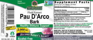 Pau D'Arco Bark 2,000 mg Alcohol-Free