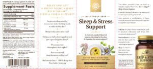 Label for Sleep & Stress Support