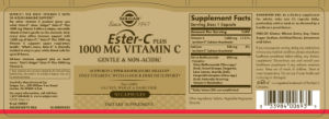 Label for Ester-C Plus 1000 mg Vitamin C