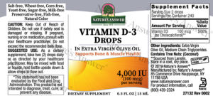 Vitamin D-3 Drops 4,000 IU