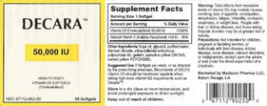 Decara High Potency Vitamin D3 50,000 IU
