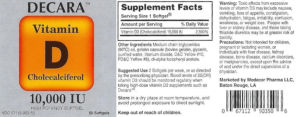 Decara High Potency Vitamin D 10,000 IU