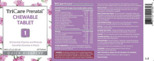 TriCare Prenatal Chewable Tablets