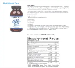 Label for Multi Mineral Caps