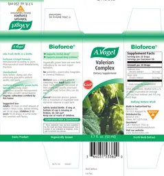 Label for A.Vogel Valerian Complex