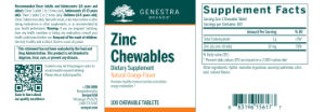 Zinc Chewables Natural Orange Flavor