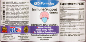 Immune Support Gummies Mixed Berry Flavo