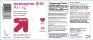 Label for Coenzyme Q10 100 mg