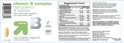 Label for Vitamin B Complex High Potency B Vitamins