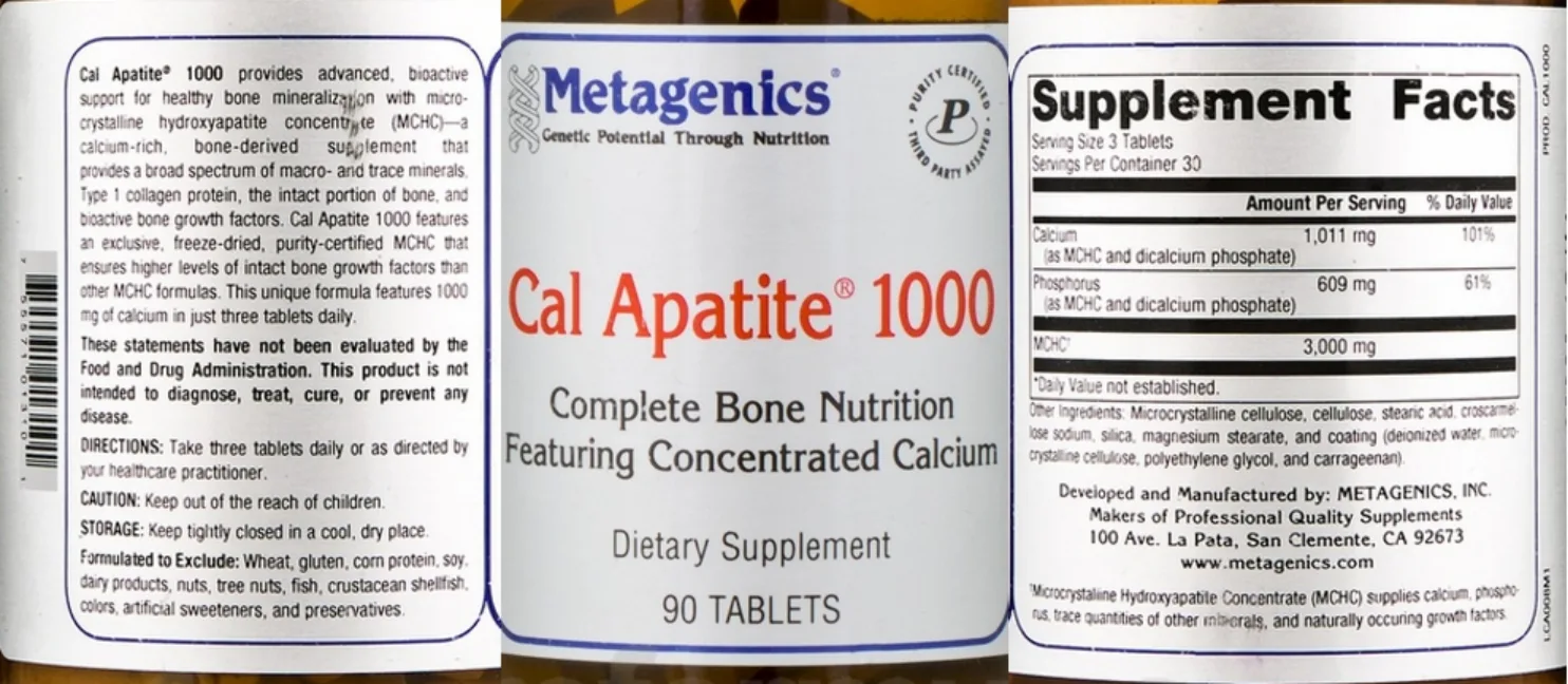 Label for Cal Apatite 1000