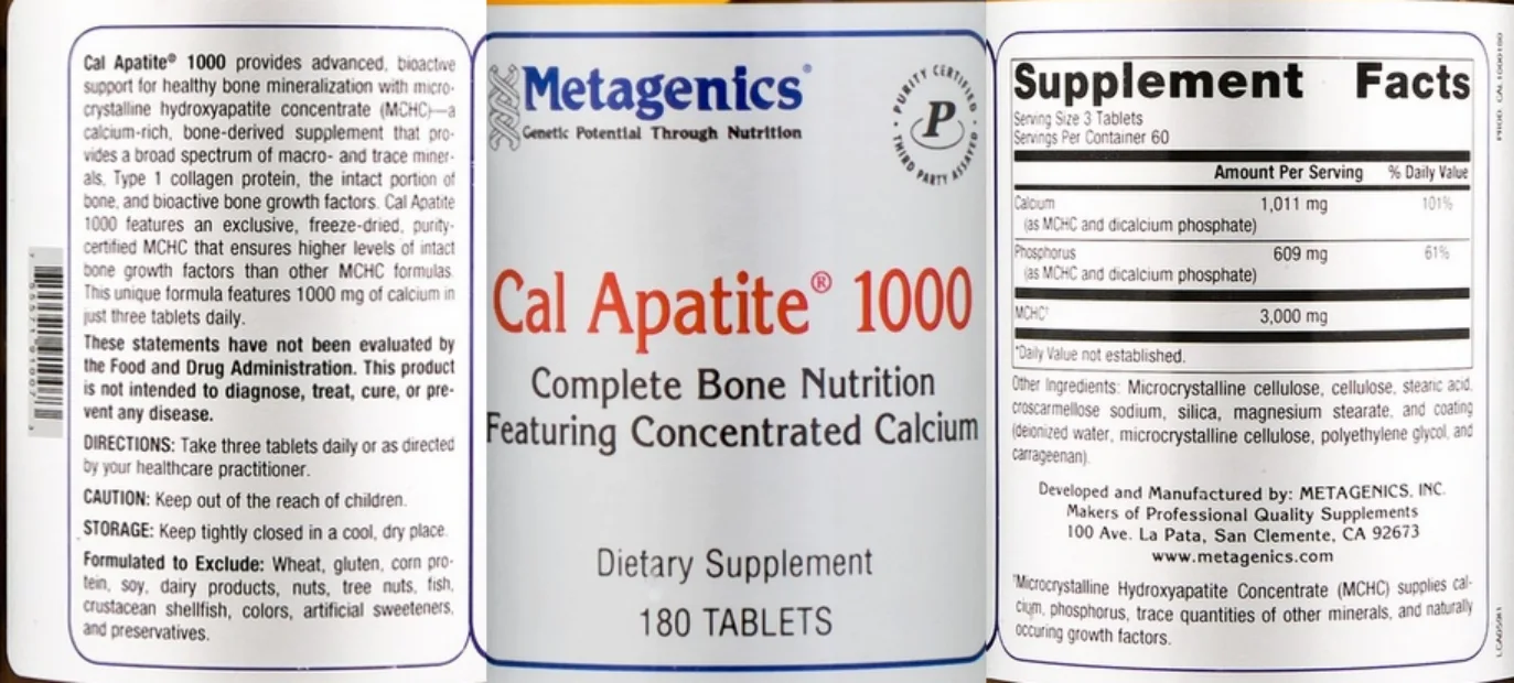 Label for Cal Apatite 1000