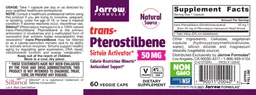 Label for Trans-Pterostilbene 50 mg